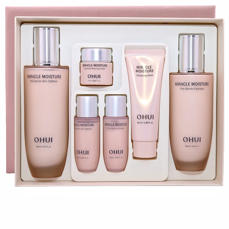 Skincare Korea - Ohui-Juego de hidratación milagroso rosa, emulsión